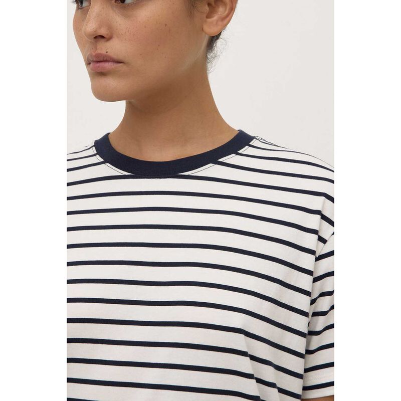 Assembly Label Leony Stripe Tee True Navy Antique White image number 2